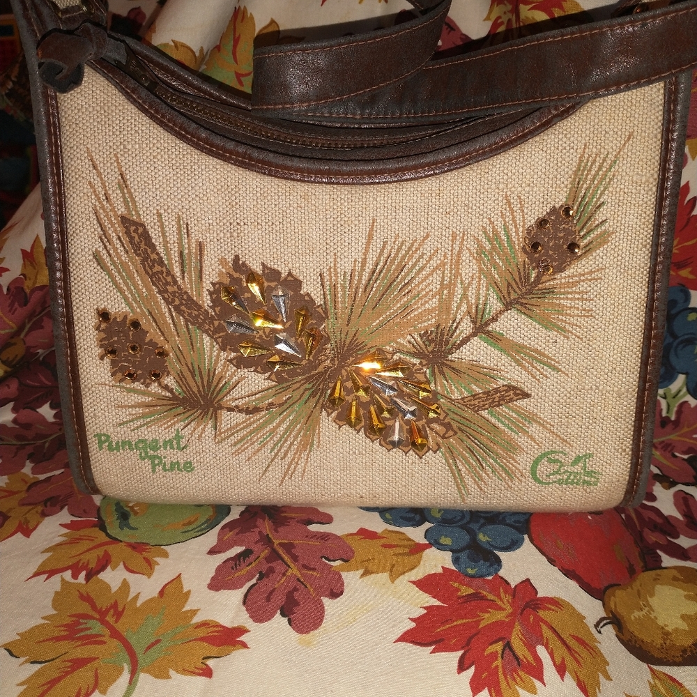 VINTAGE ENCHANTING COLLINS OF TEXAS " PUNGENT PINE" BAG